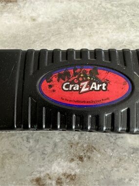 Cra-Z-Art Chalk/Dry Erase Board Eraser - Black with Red Logo